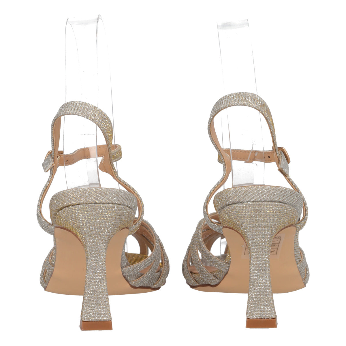 Sandali con Tacco Donna Champagne