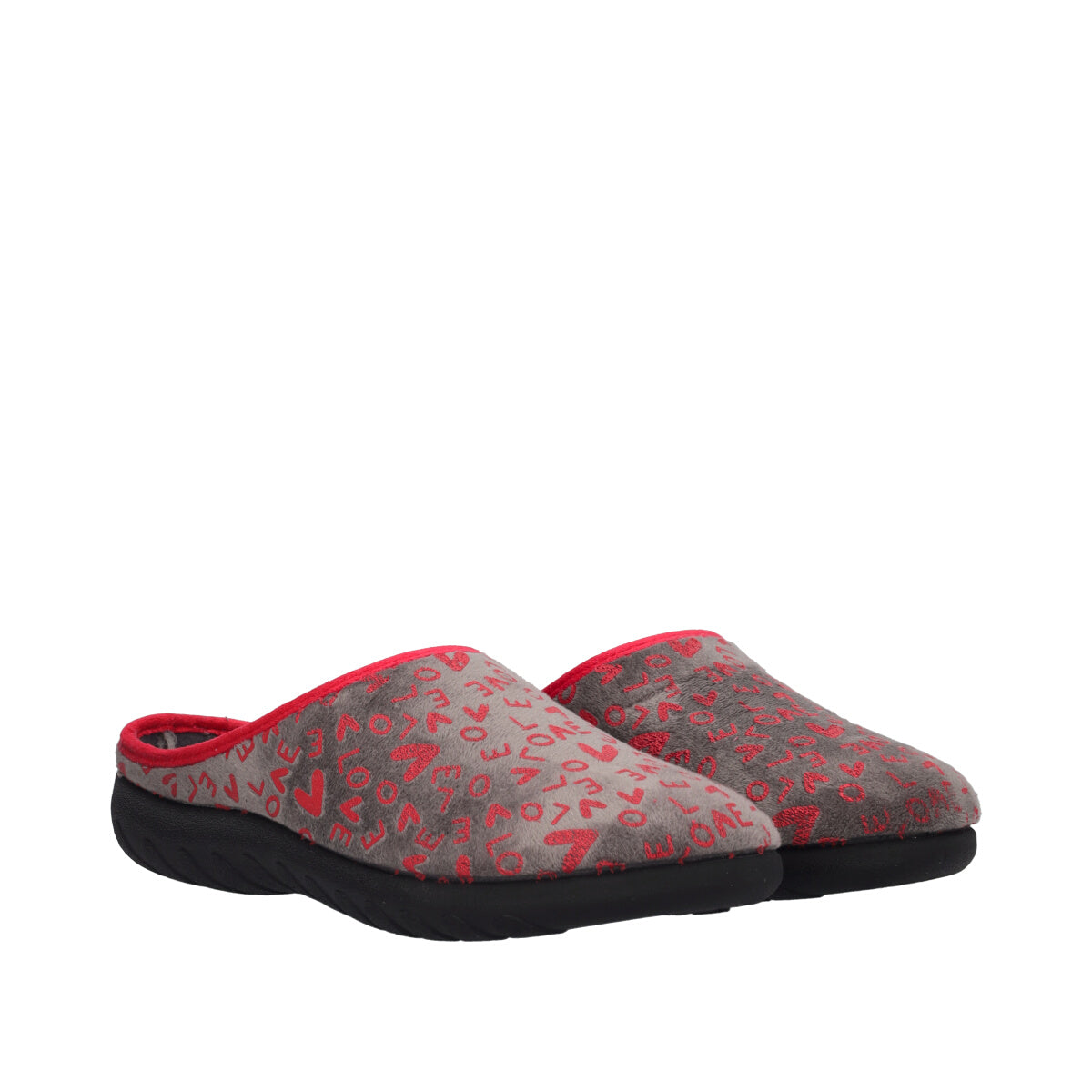 Ciabatte Casa Donna Grigie e Rosse