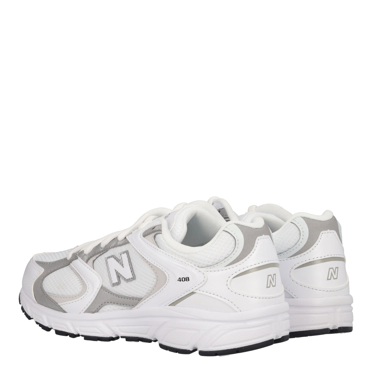 408 Sneakers Ragazzi Bianche e Argento