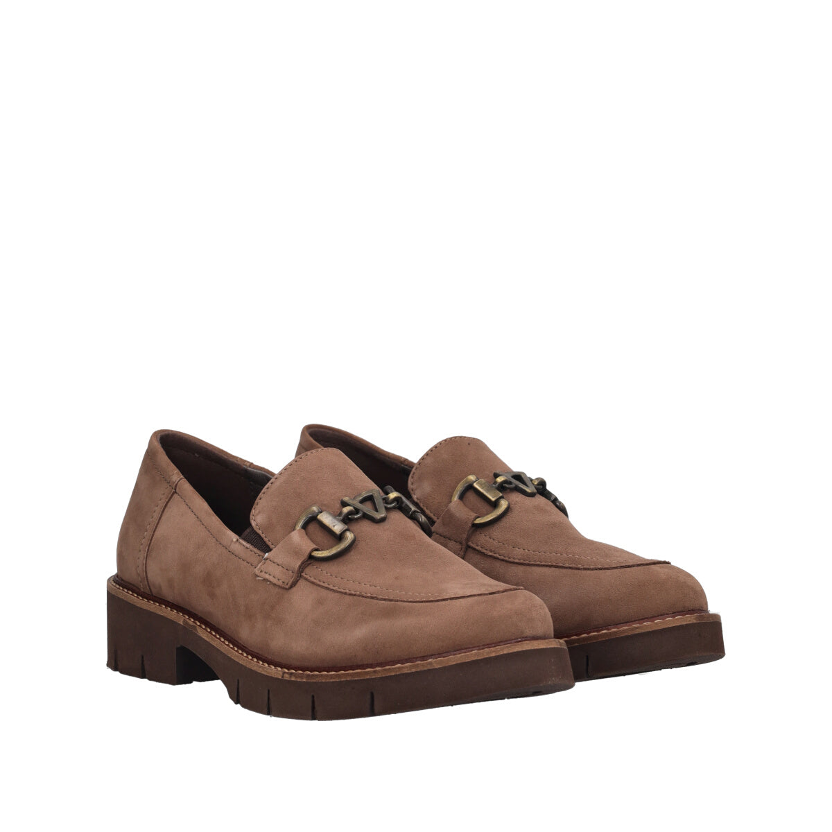 Mocassini Donna Taupe in Pelle