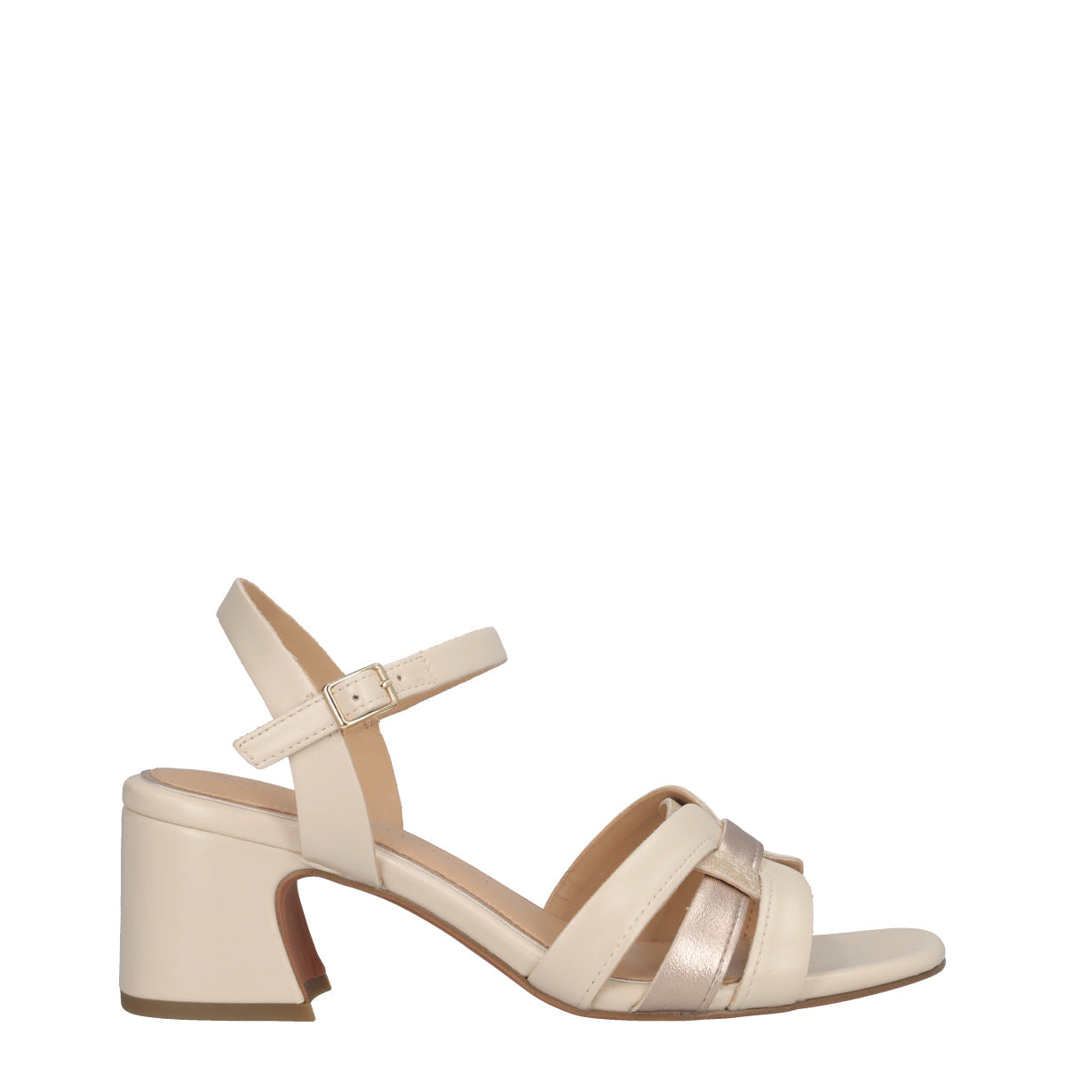 Sandali con tacco Donna Crema