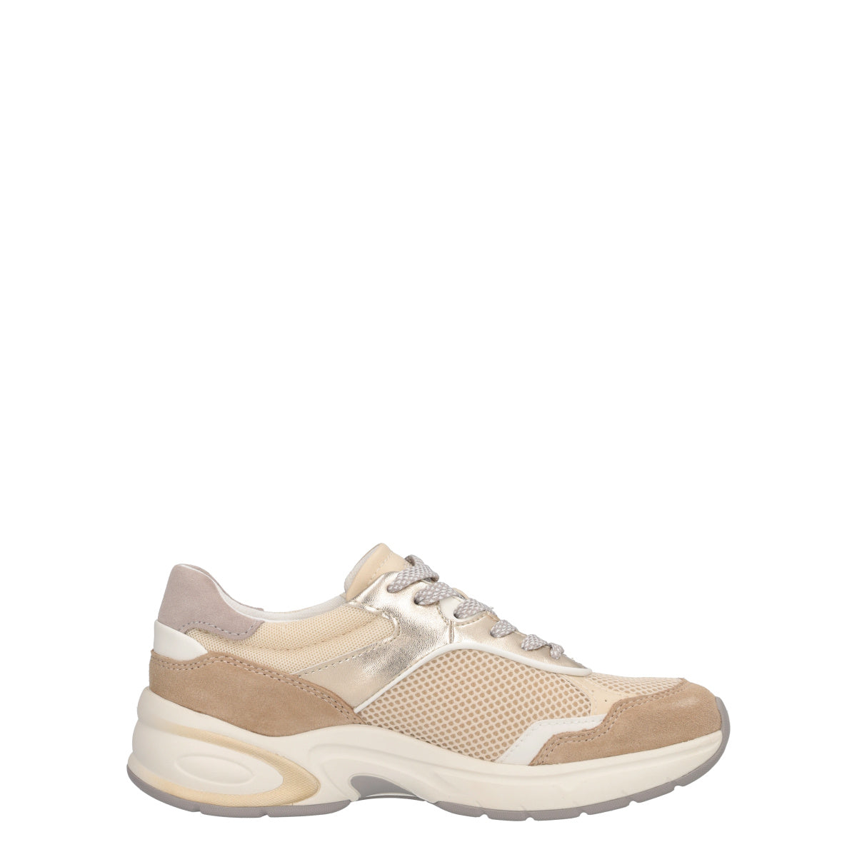 ZARVIA Sneakers Donna Oro e Beige
