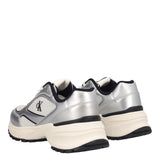 HIKE RUNNER LACE UP MESH MIX Sneakers Donna Bianche e Argento