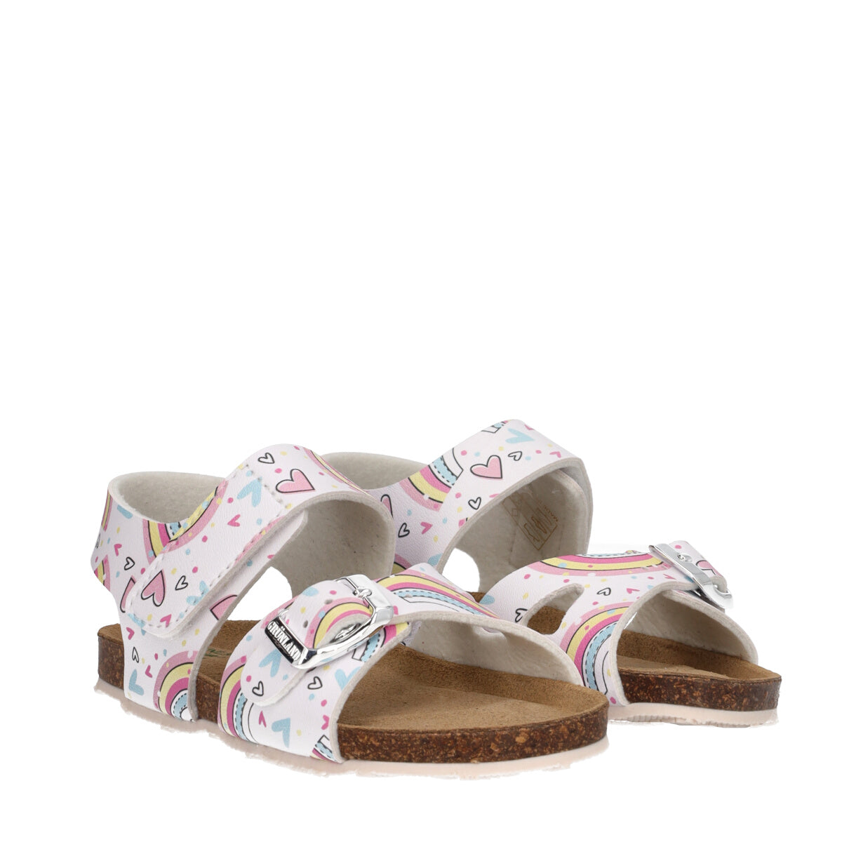 AFRE Sandali Bambina Bianchi e Arcobaleni