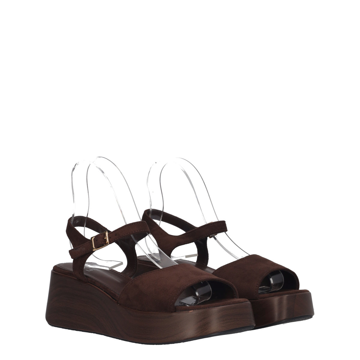 Sandalo con Zeppa Donna Marrone