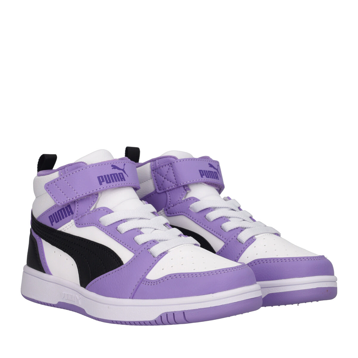 REBOUND V6 MID AC PS Sneakers Bambina Lilla, Bianche e Nere