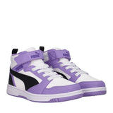 REBOUND V6 MID AC PS Sneakers Bambina Lilla, Bianche e Nere