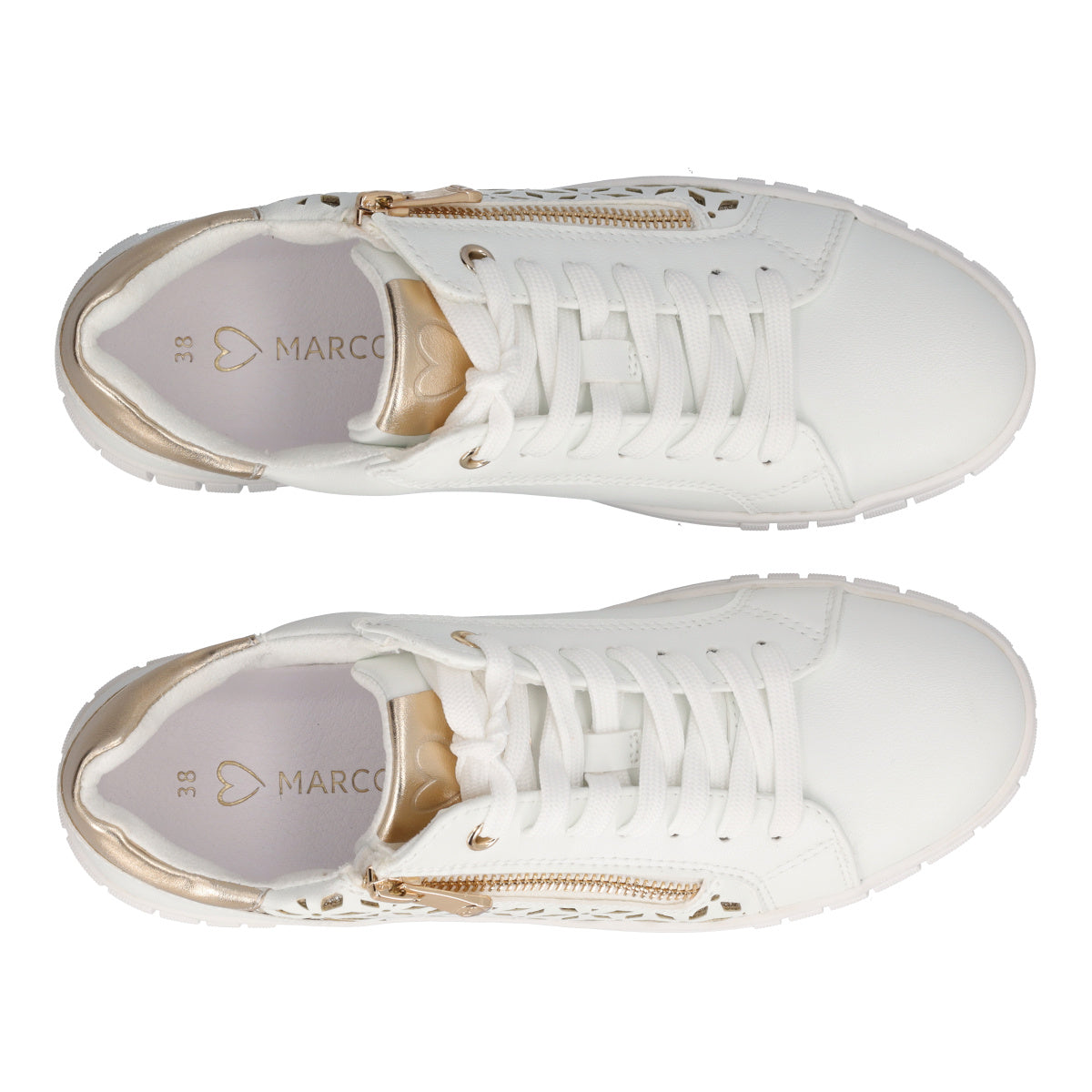 Sneakers Donna Bianche e Oro