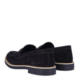 Mocassini Uomo Blu In Pelle