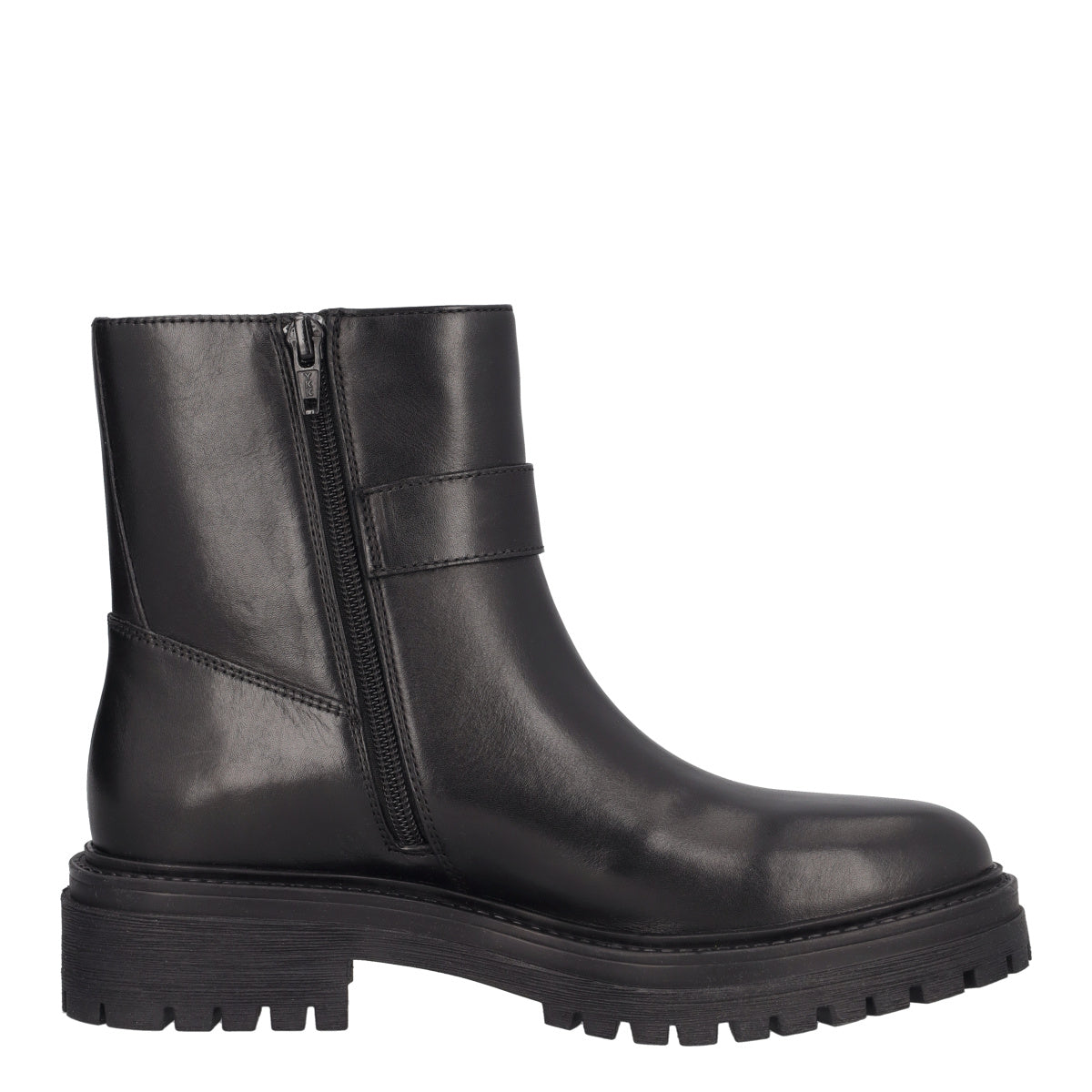 IRIDEA Stivaletto donna in pelle con fibbia nero