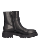 IRIDEA Stivaletto donna in pelle con fibbia nero