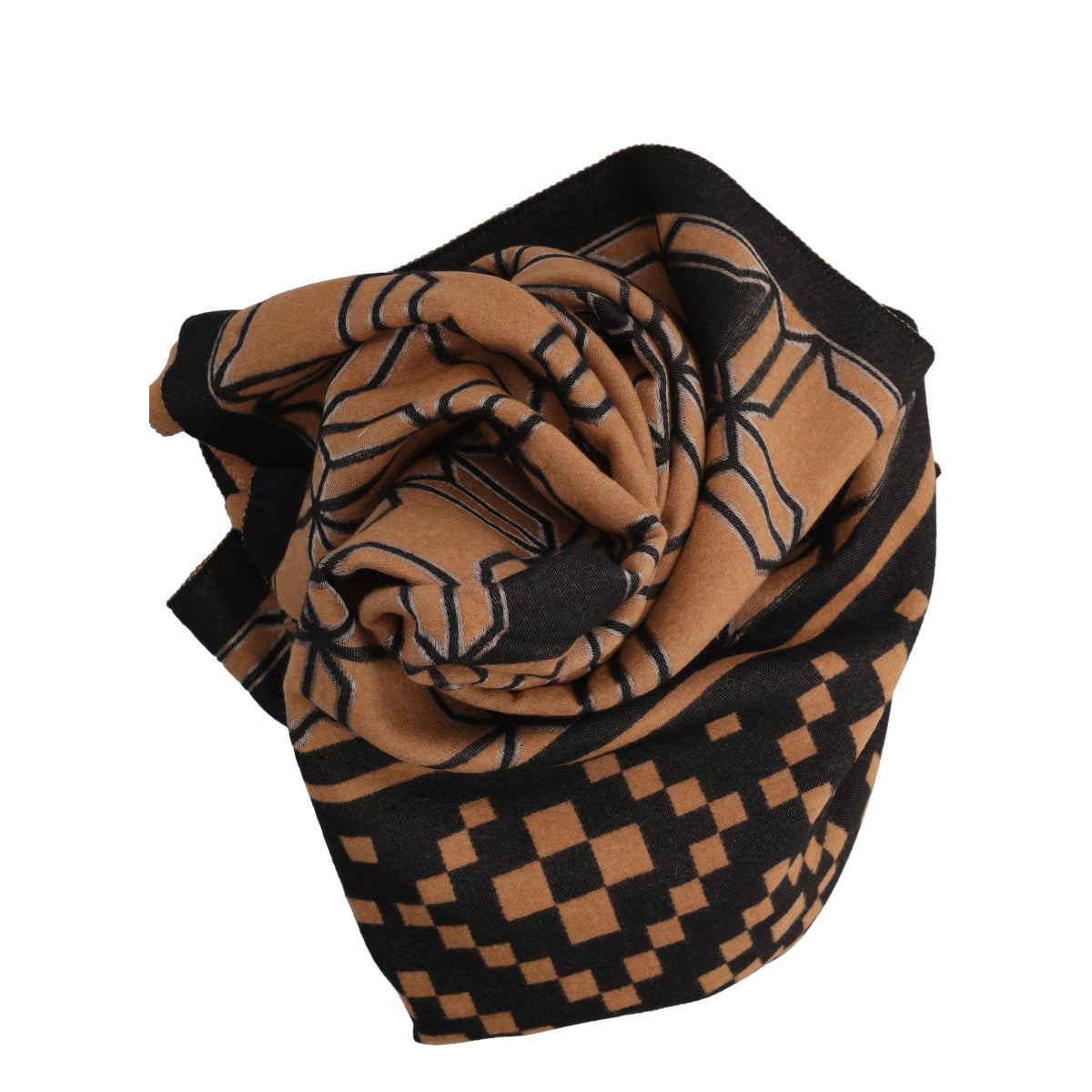 Stola Donna Nera e Marrone