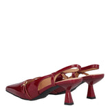 Slingback Donna Bordeaux In Vernice