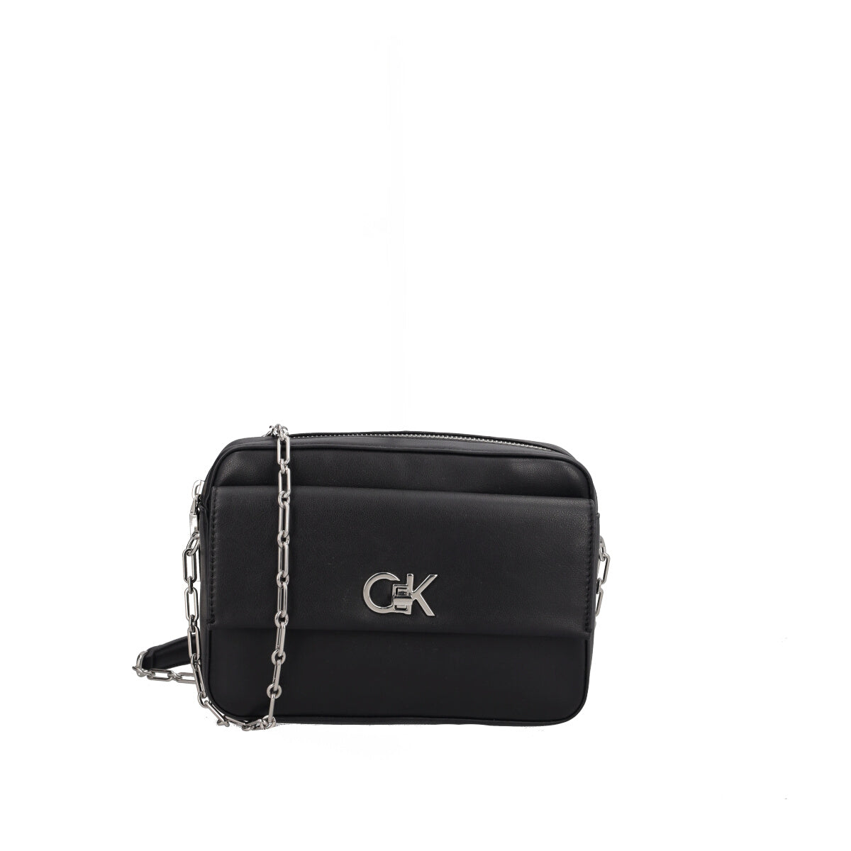 CK RE-LOCK POCKET CAMERA BAG DONNA Borsa Nera Donna