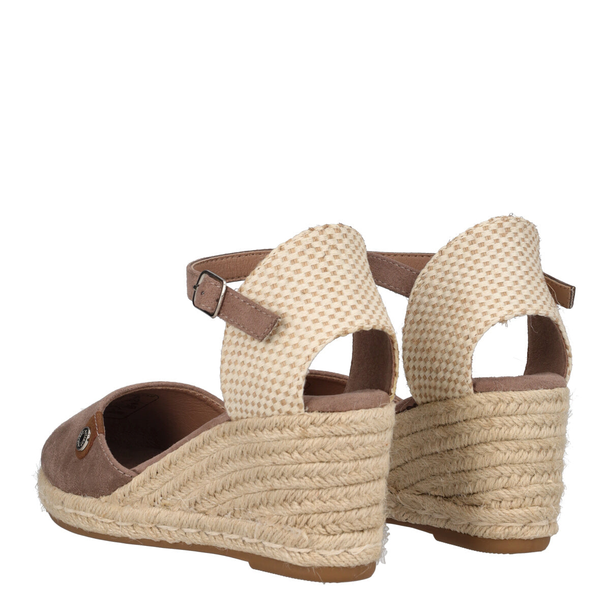 Campesine con zeppa Taupe