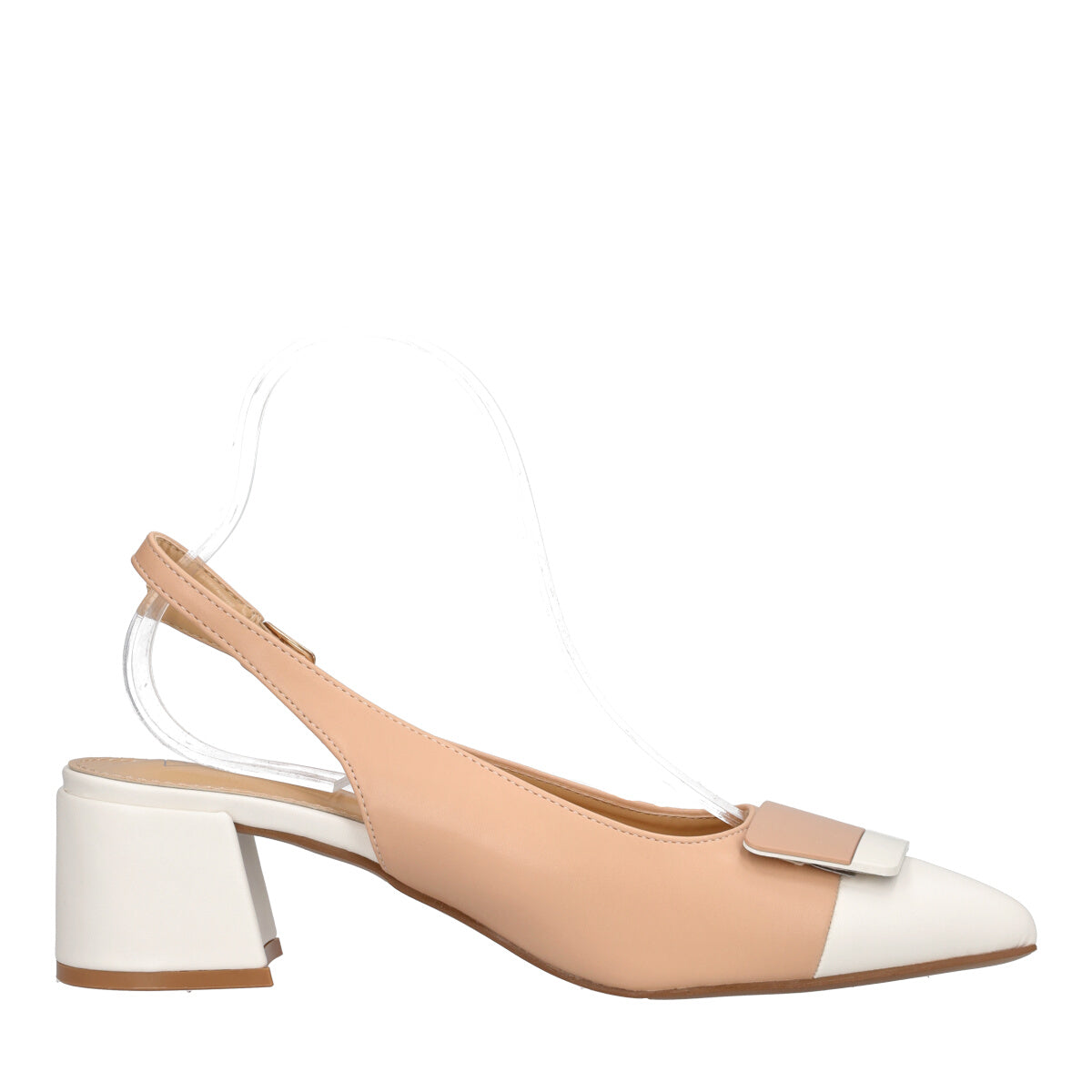 Slingback Donna Nude Bianco