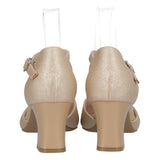 Sandalo con Tacco Donna Oro Glitter