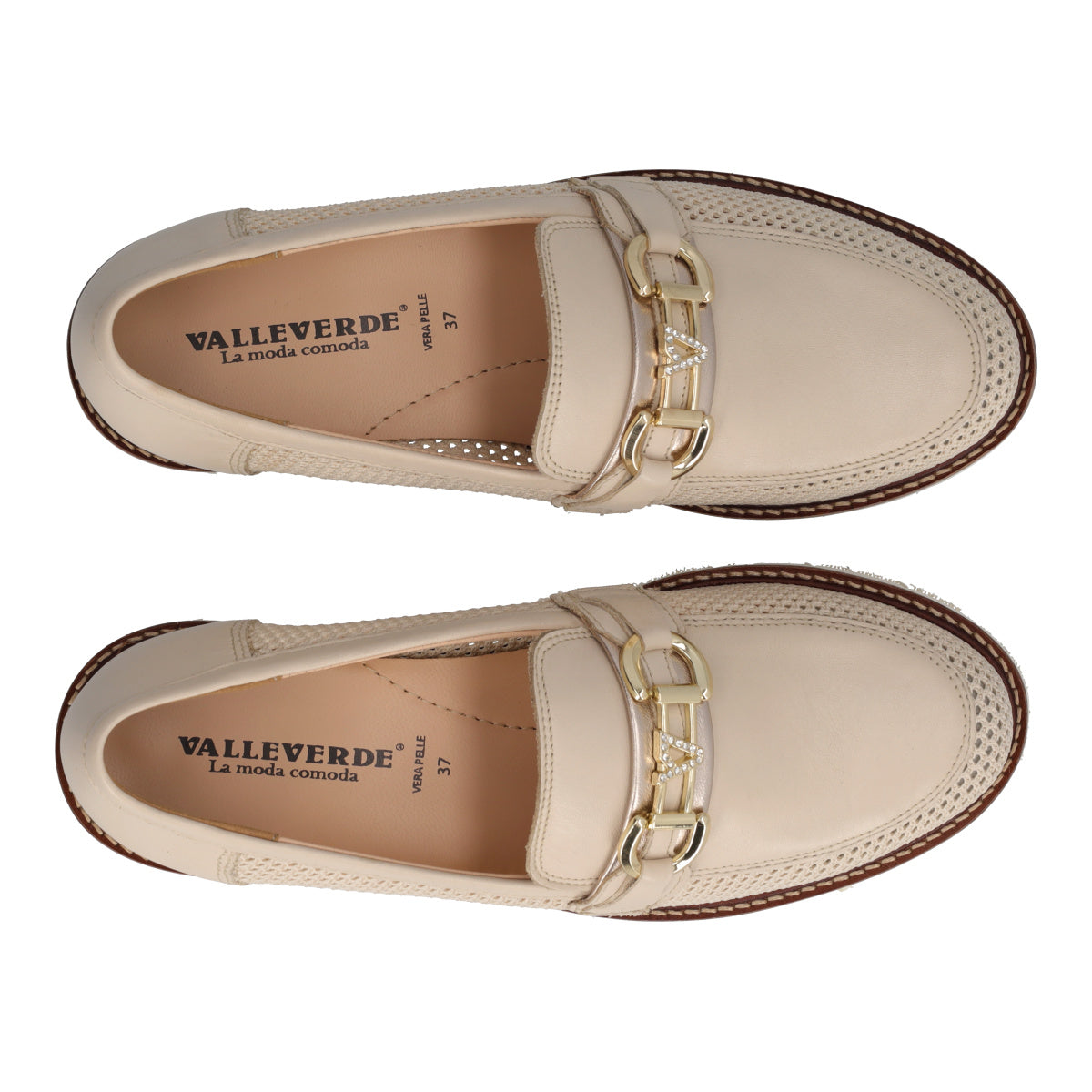 Mocassini Donna Crema