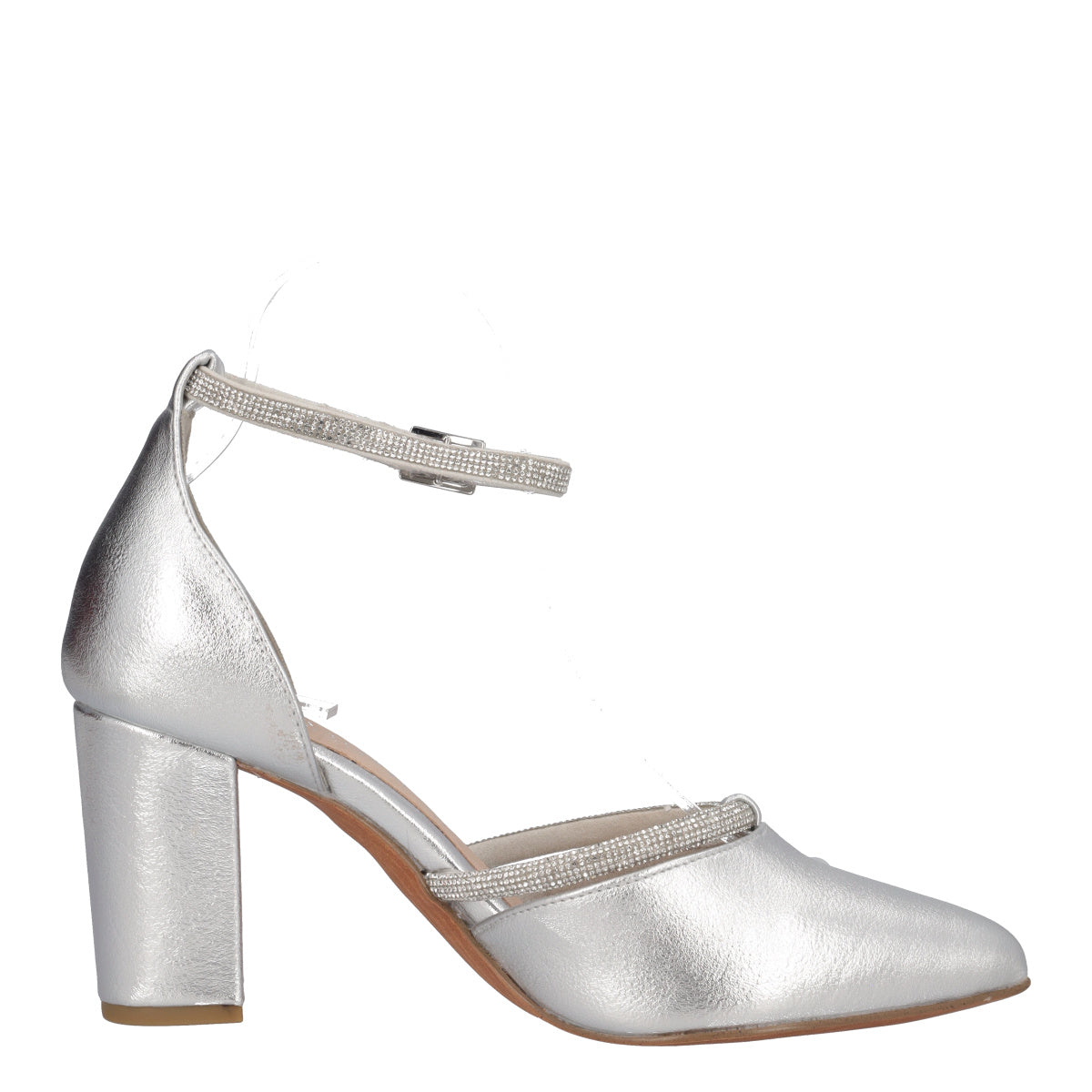 Sandalo con Tacco 8 cm Donna Silver