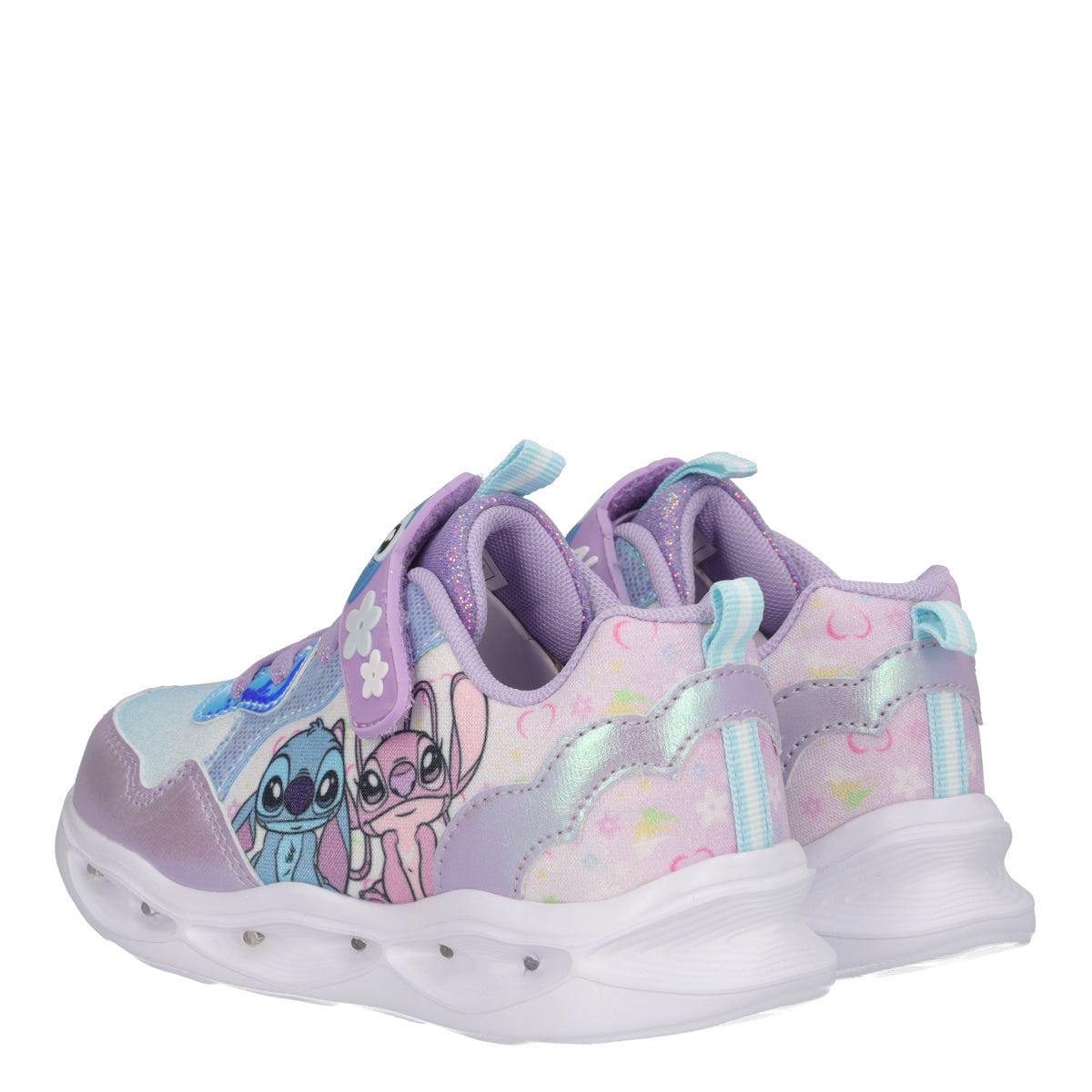 Sneakers Stitch Bambina Lilla con Luci