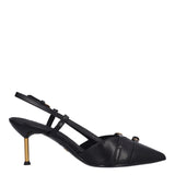 Slingback Donna Nere in Pelle