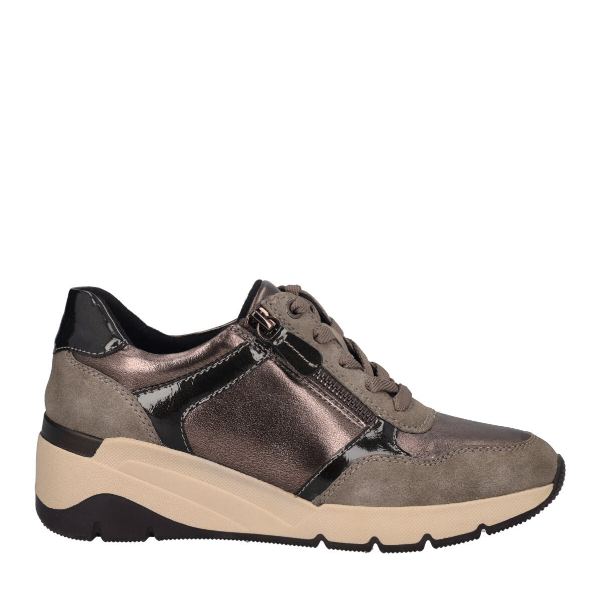 Stringate Donna Marrone e Beige