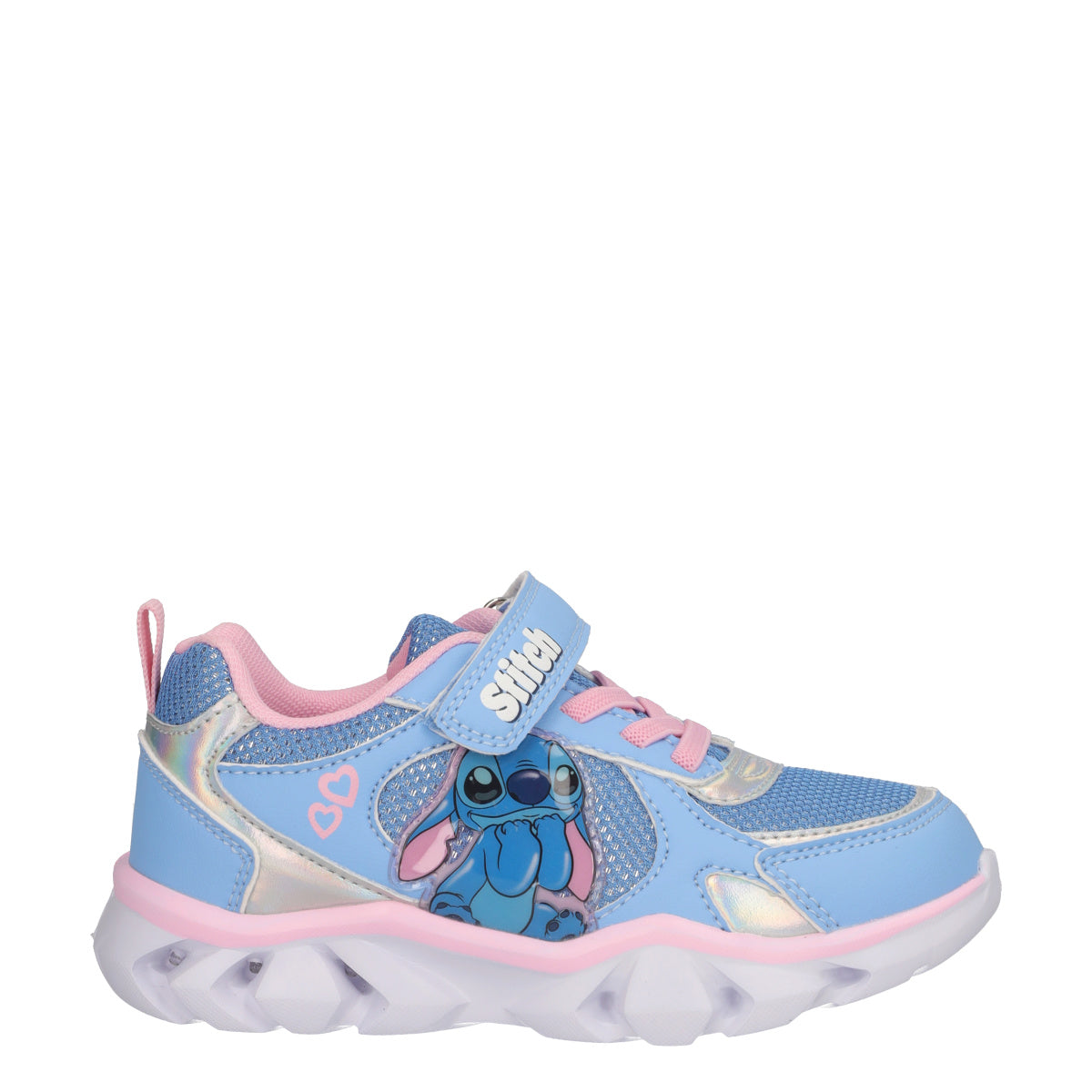 Sneakers Bambina Stitch con Luci Azzurre