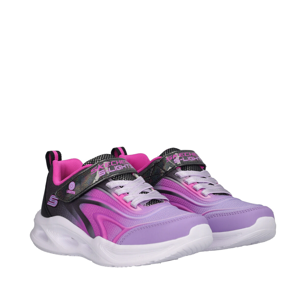 SOLA GLOW Sneakers Bambina Lilla, Fuxia e Nera con Luci