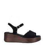Sandalo con Zeppa Donna Nero