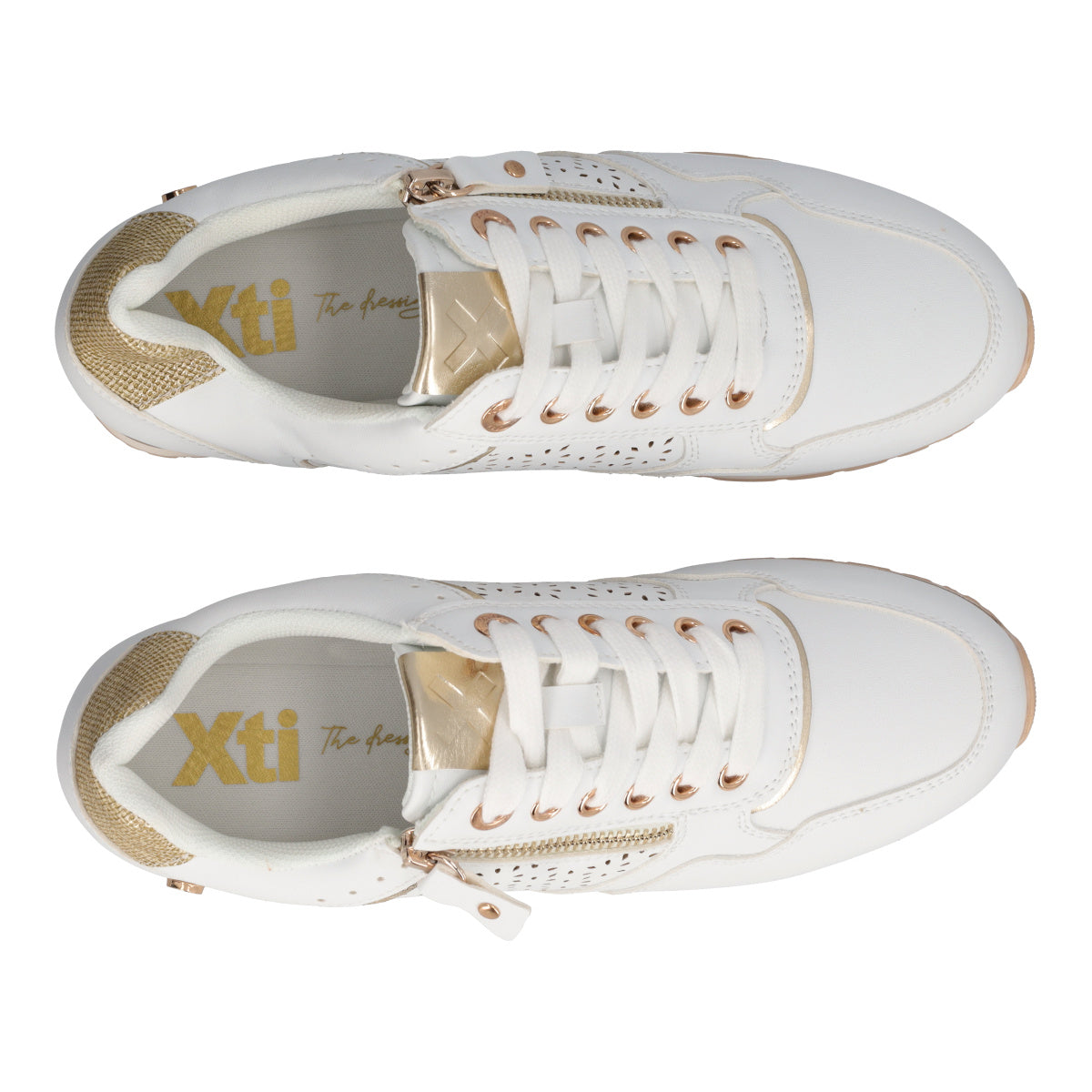 Sneakers Donna Bianche e Oro