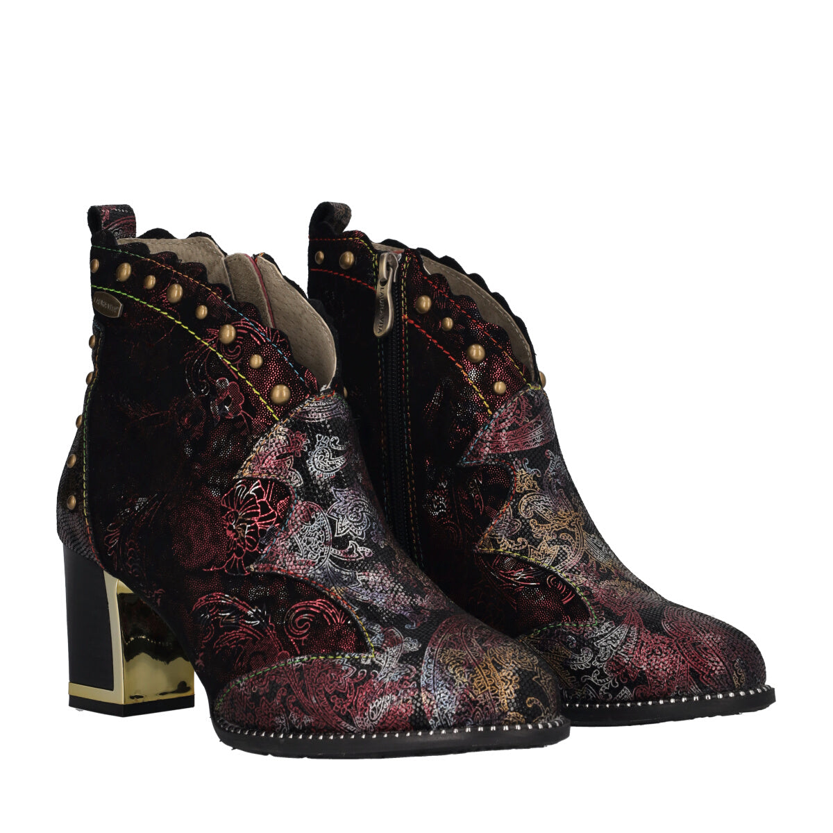 Stivaletti Donna Bordeaux in Pelle