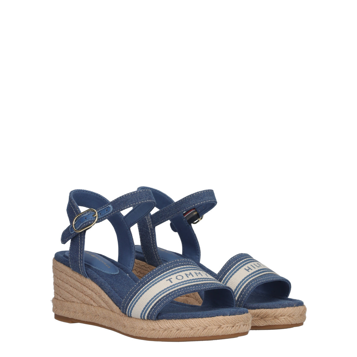 MID WEDGW ESPAD WEBBING Espadrillas Donna Blu