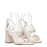 Sandali con Tacco Donna Bianche
