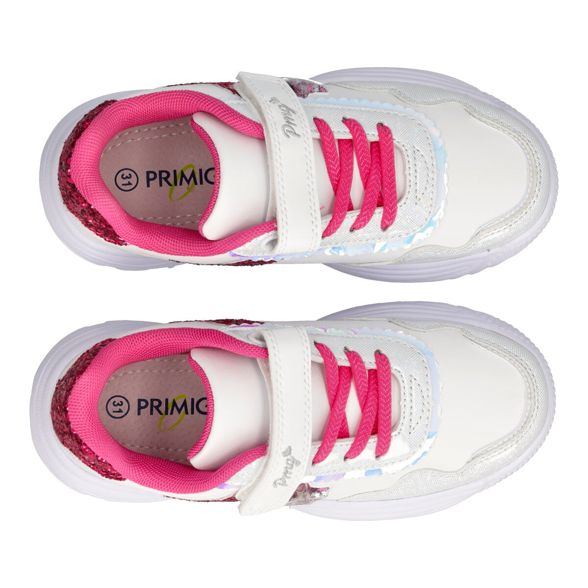 GIRL DISSY Sneakers Bambina Bianche e Fuxia