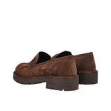 Mocassini Donna Marroni in Pelle