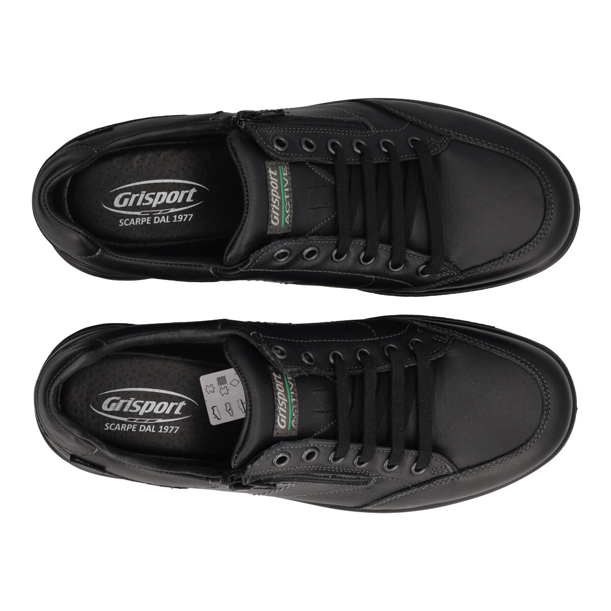 Stringate Comfort Uomo Nere in Pelle