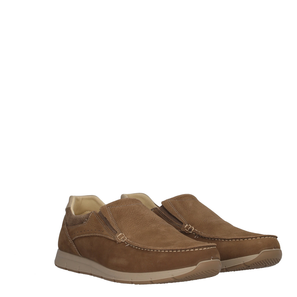 SANDERO Mocassino Comfort Uomo Taupe in Pelle