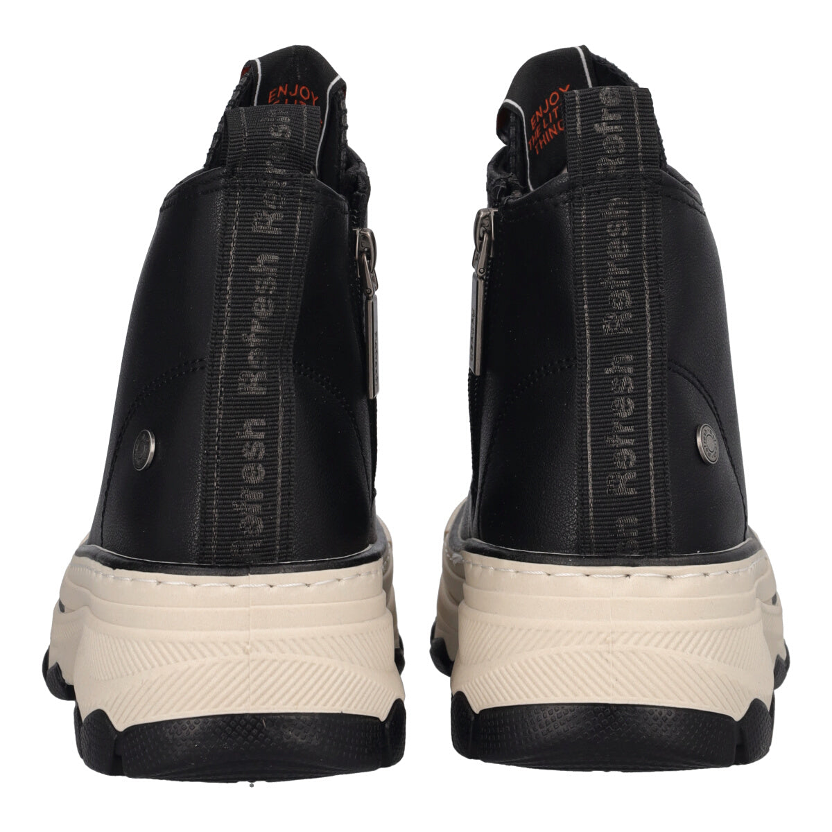 Sneakers Alte Donna Nere e Bianche
