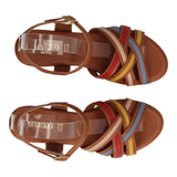 Sandali con Tacco Donna Brandy e Multicolor