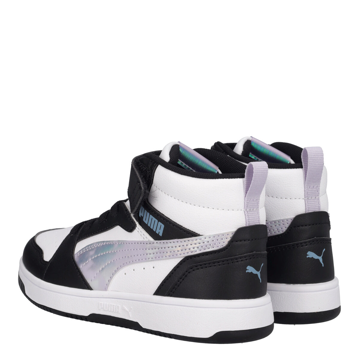 REBOUND V6 MID Sneakers Junior Lilla, Bianche e Nere