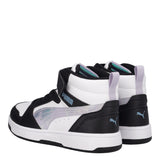 REBOUND V6 MID Sneakers Junior Lilla, Bianche e Nere