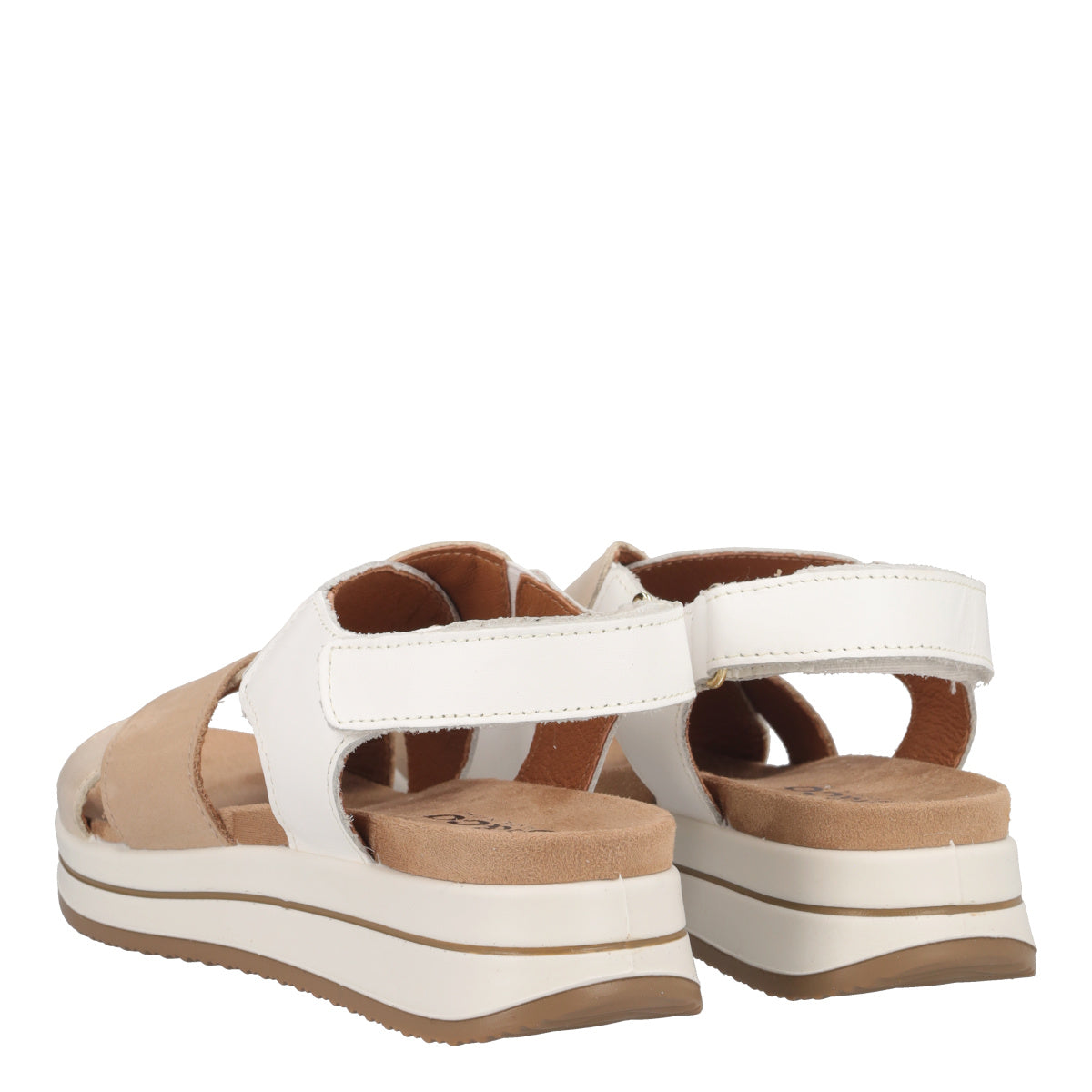 SINDY Sandali Donna Beige e Bianchi
