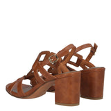 Sandali con Tacco Donna Cognac