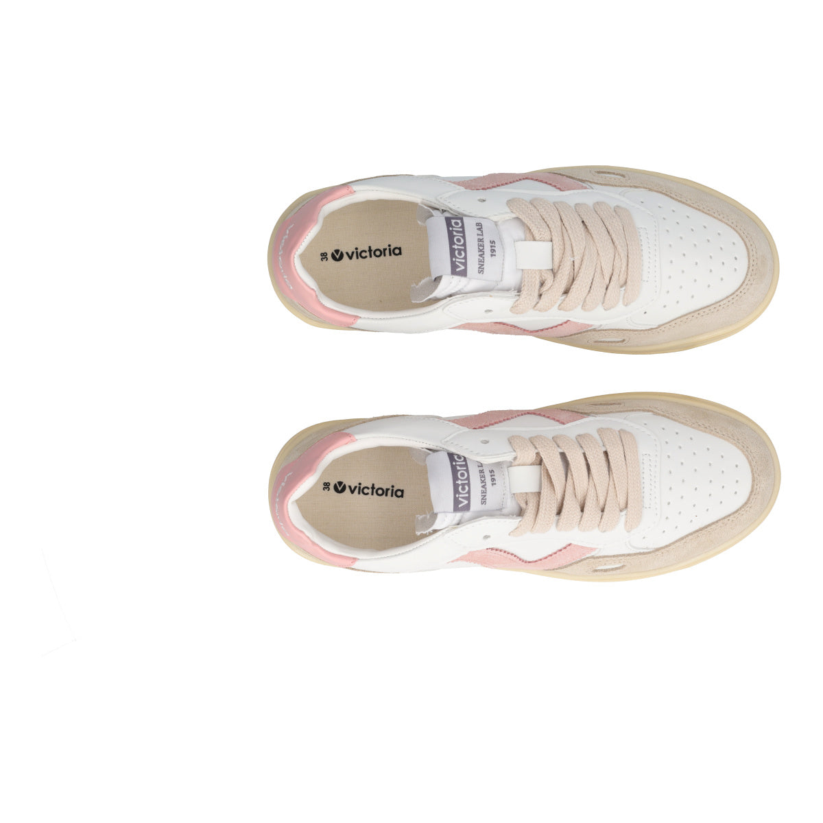 Sneakers Donna Bianche, Beige e Rosa