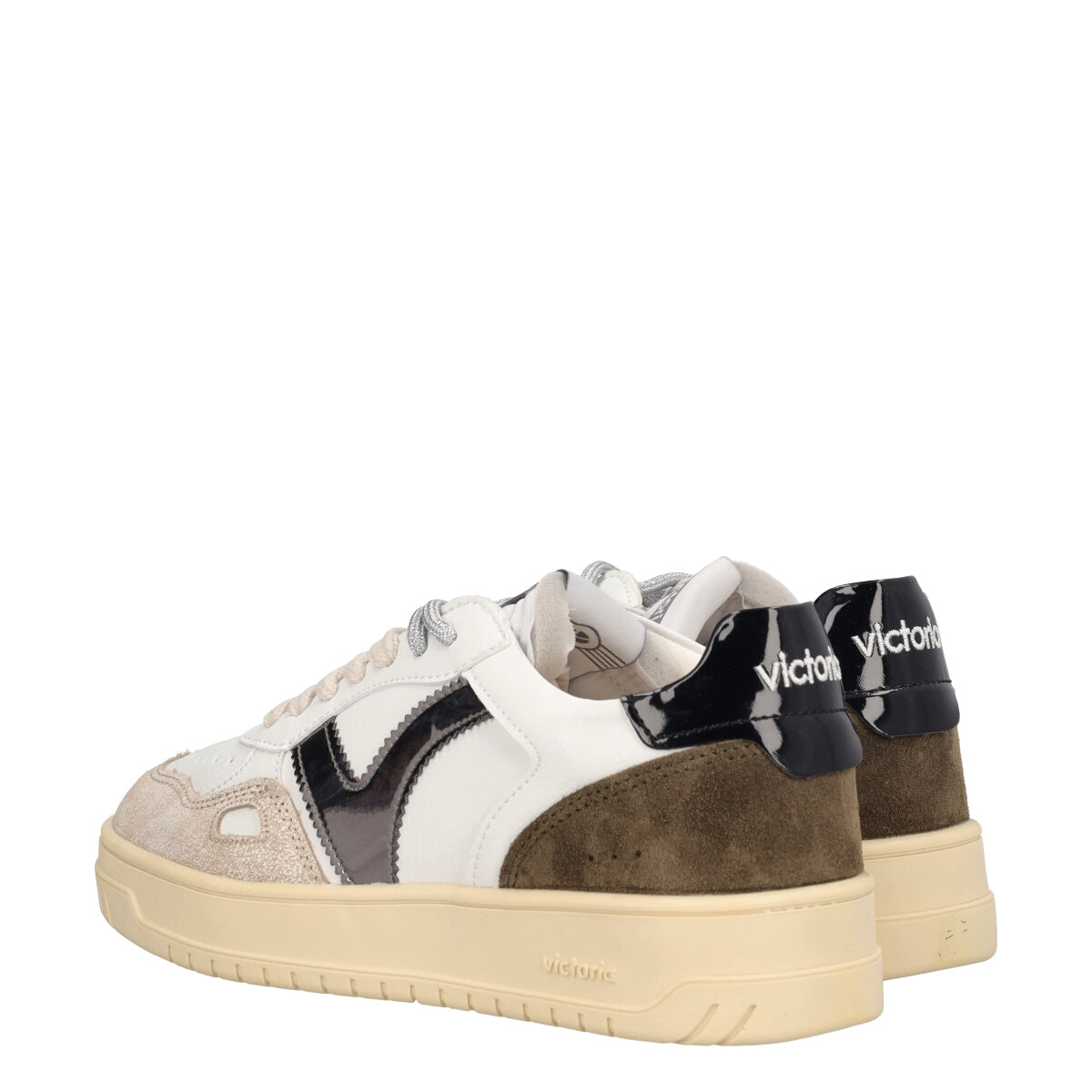 Sneakers Donna Bianche, Beige e Verdi