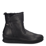 Stivaletti Comfort Donna Neri in Pelle Pianta Larga