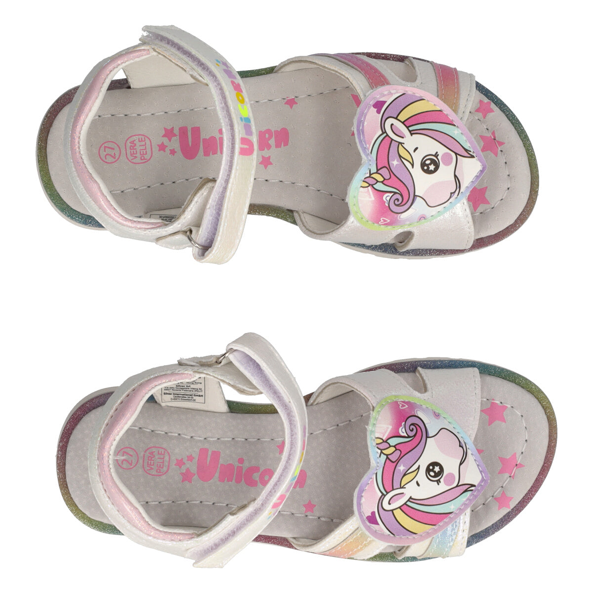 Sandali Bambina Bianchi Unicorni