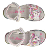 Sandali Bambina Bianchi Unicorni