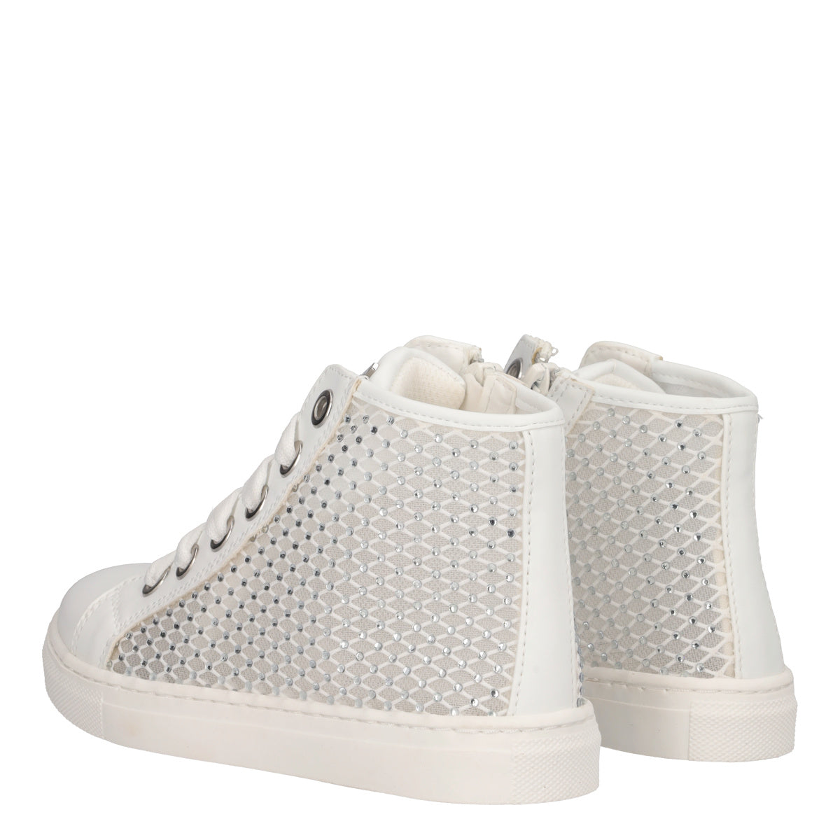 Sneakers Alte Bambina Bianche