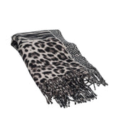 Sciarpa Donna Grigia Animalier